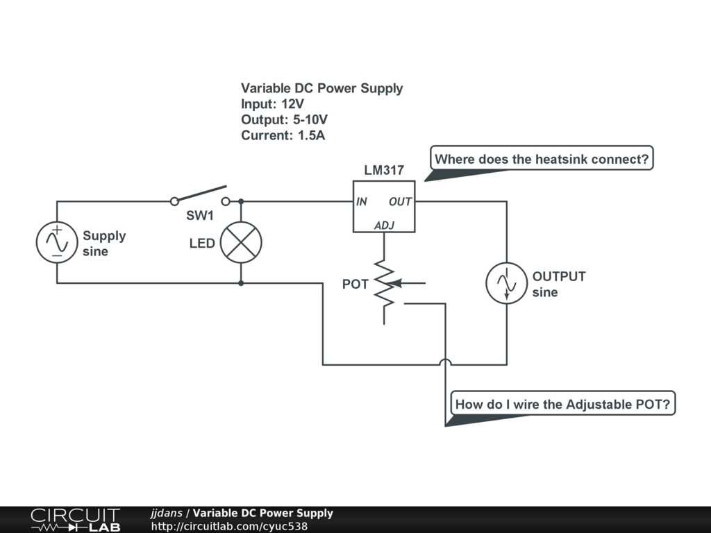 schematic diagram of dc power supply