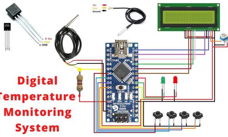 schematic diagram of temperature sensor