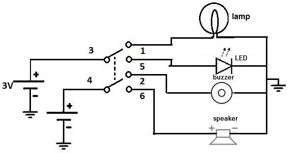 schematic diagram of three way switch