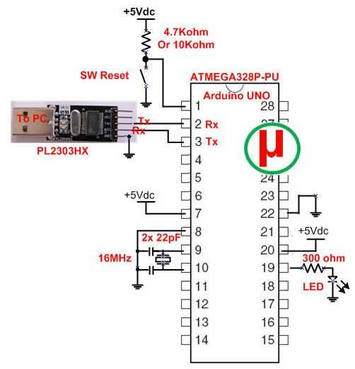 serial to usb converter circuit diagram