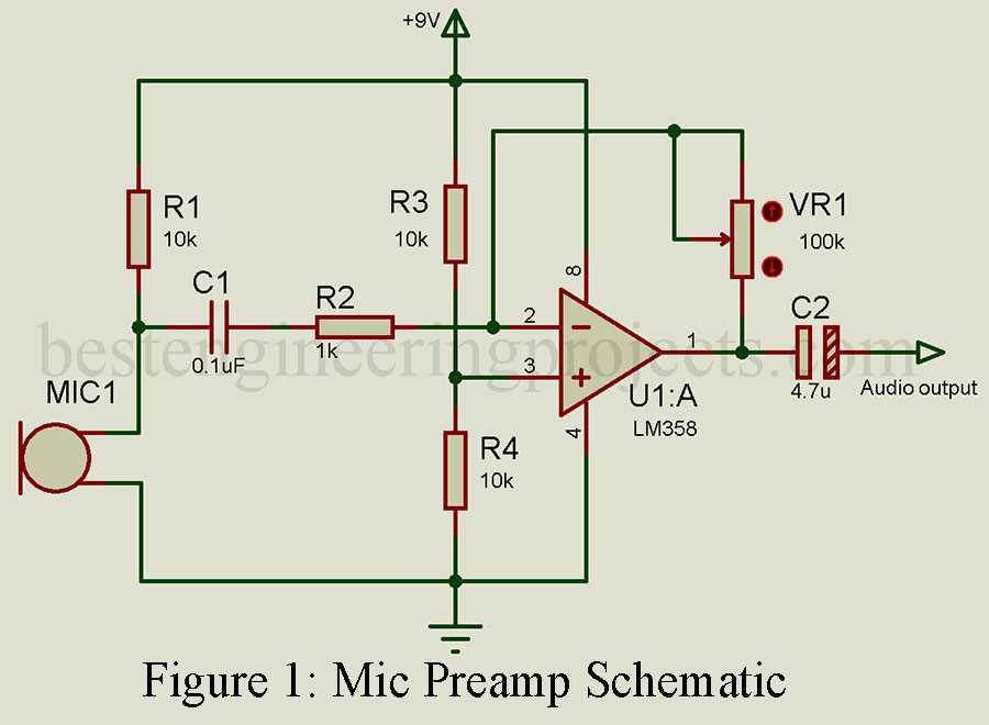 microphone diagram schematic