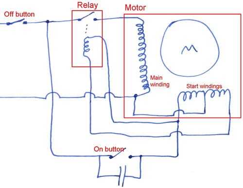 motor starter schematic diagram