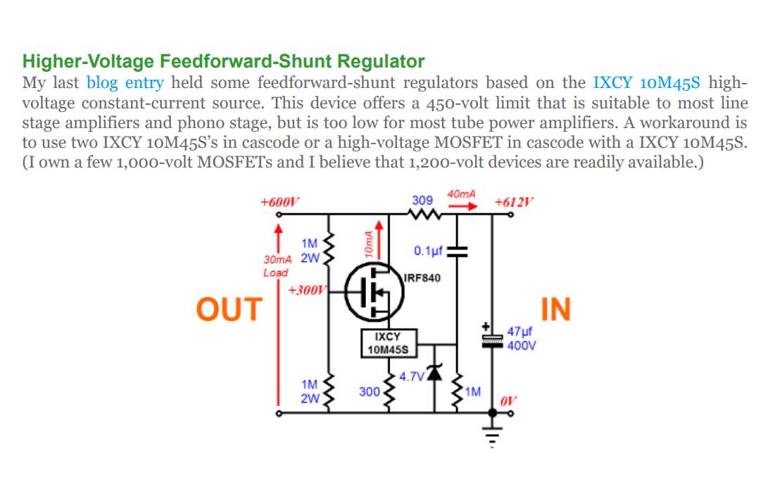shunt voltage regulator circuit diagram