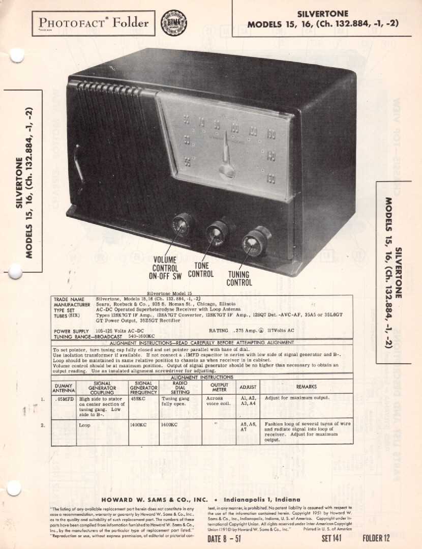 silvertone model 15 schematic diagram