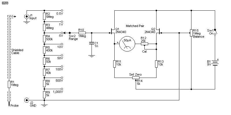 simple multimeter circuit diagram