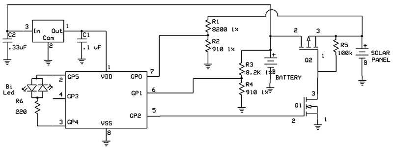 simple solar charge controller circuit diagram