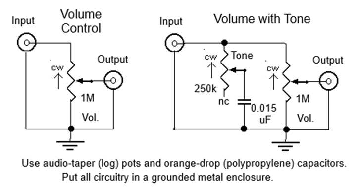 simple tone control schematic diagram