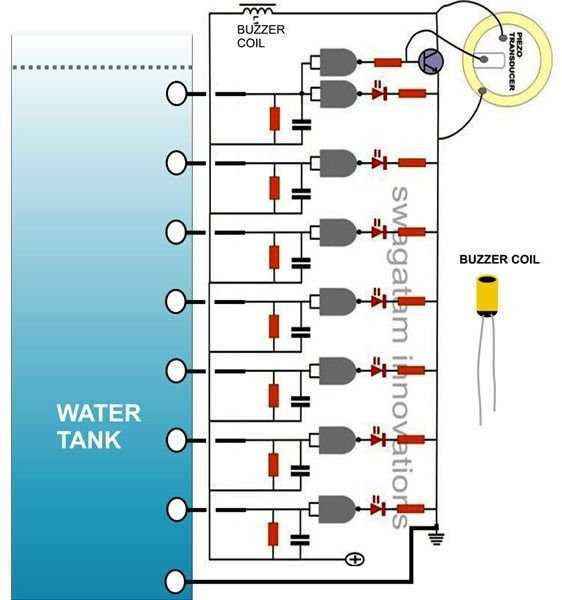 simple water level indicator circuit diagram