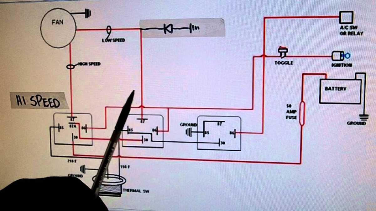 single electric fan relay wiring diagram