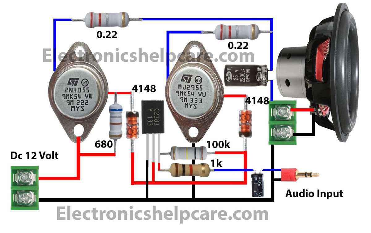 single transistor amplifier circuit diagram