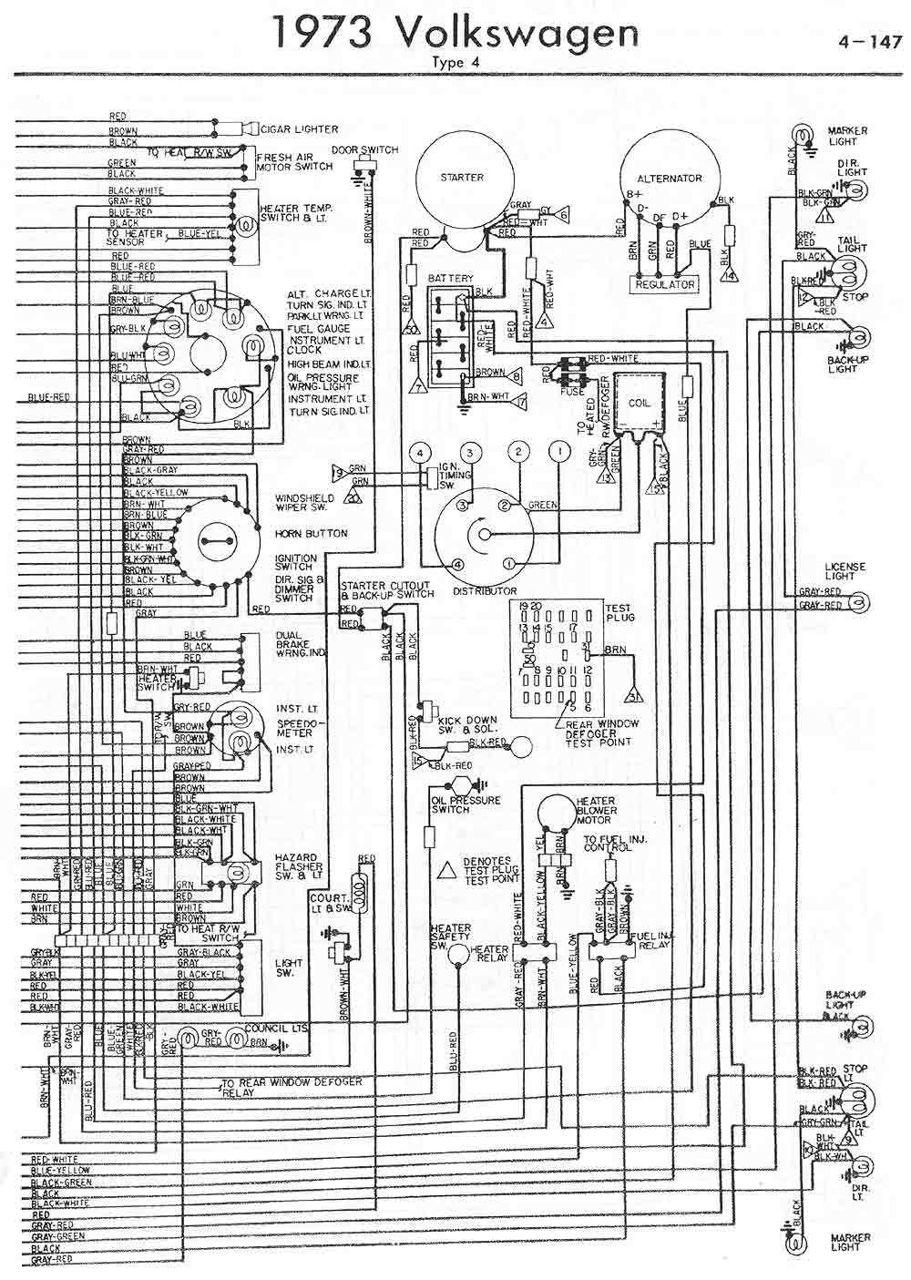 1969 vw bug wiring diagram