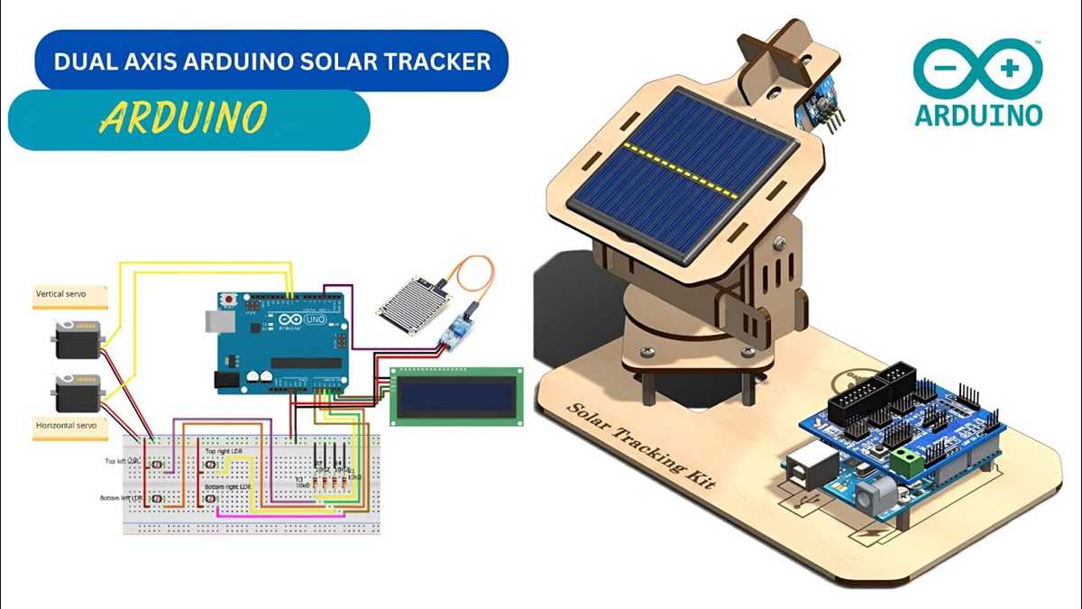 solar tracker circuit diagram using arduino