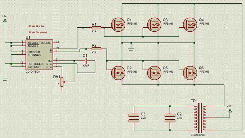 mosfet inverter circuit diagram