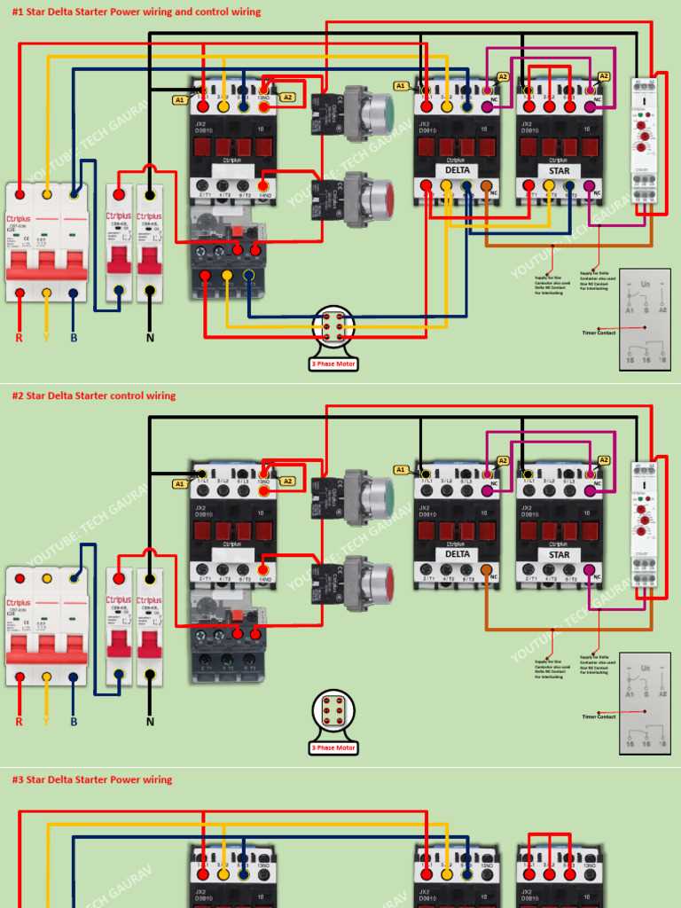 star delta connection circuit diagram