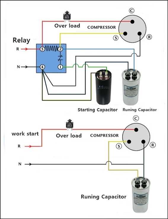start capacitor wiring diagram