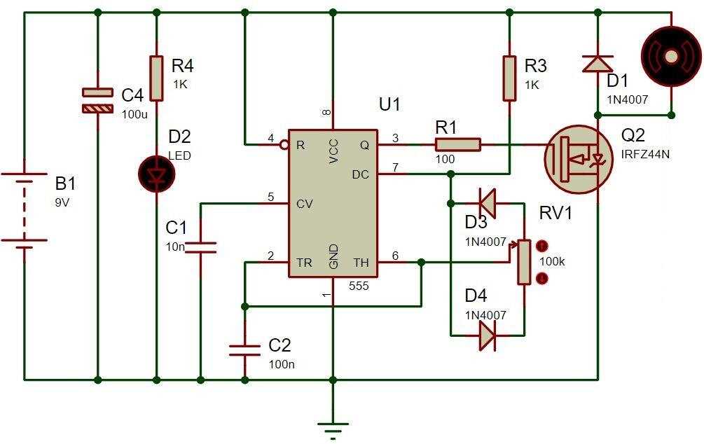 pwm circuit diagram using 555