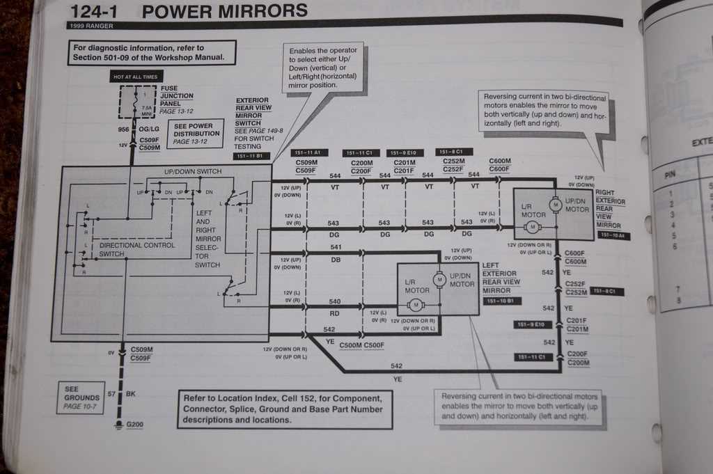 power mirror wiring diagram