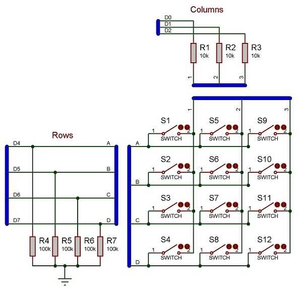 keypad schematic diagram