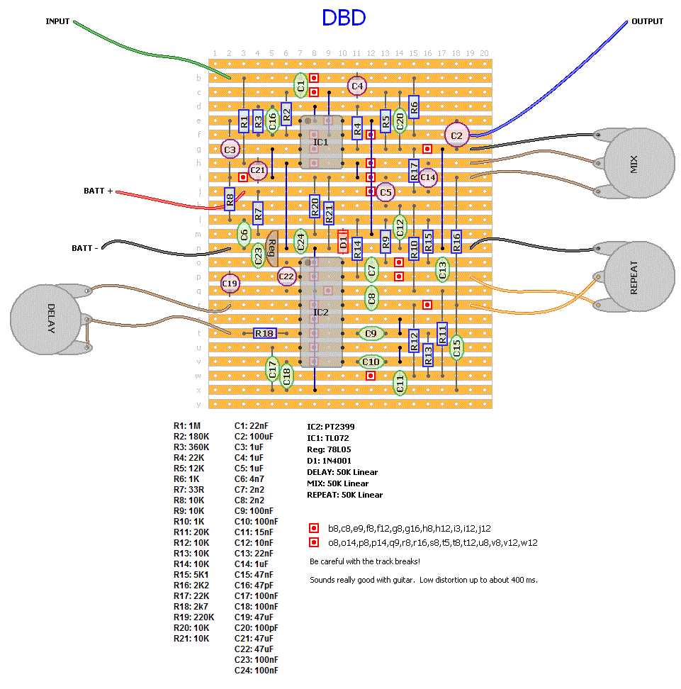 guitar effects pedals circuit diagrams