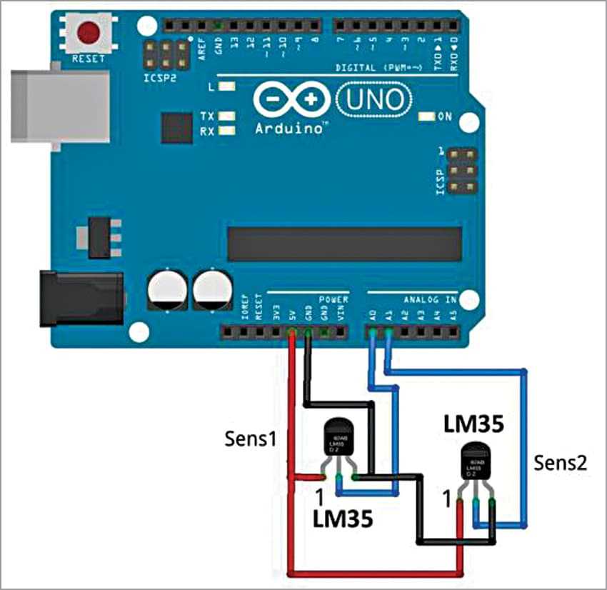 temperature sensor arduino circuit diagram