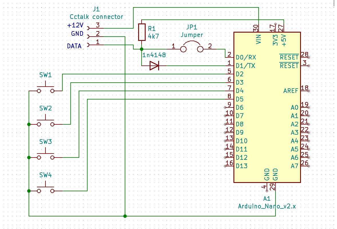 coin acceptor circuit diagram