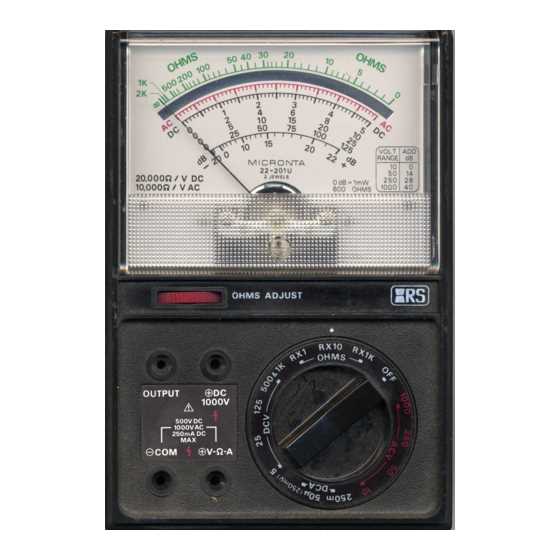 analog multimeter schematic diagram 22 210