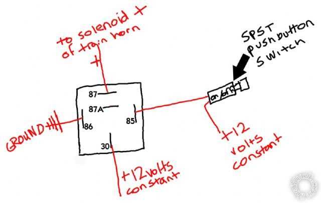 push button horn wiring diagram