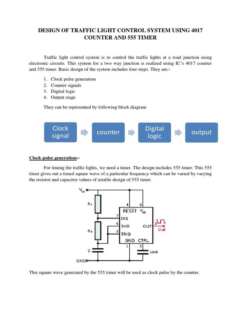 traffic light control system circuit diagram