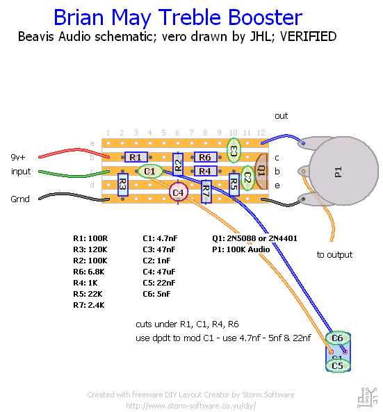 treble booster circuit diagram