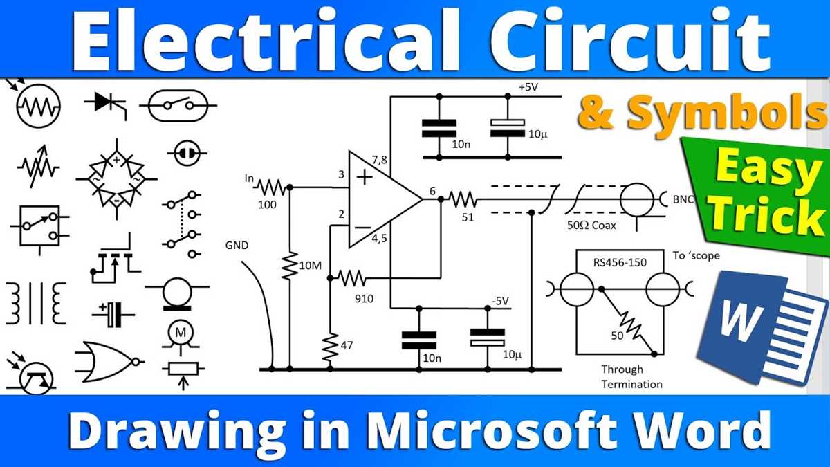 how to make a circuit diagram in word