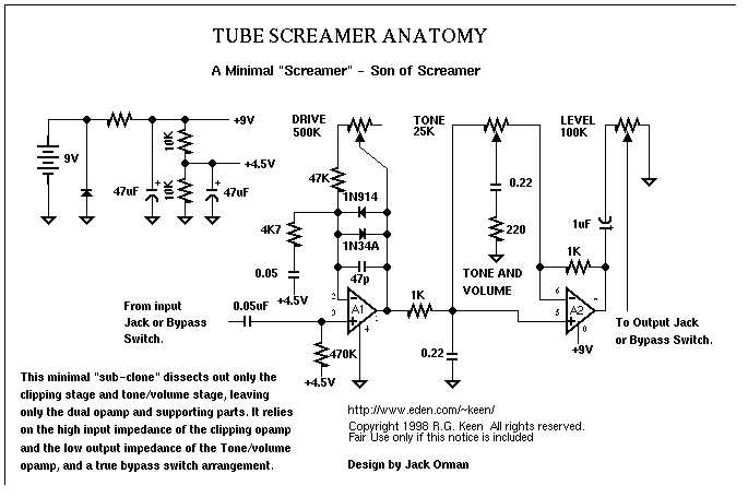 tube screamer circuit diagram
