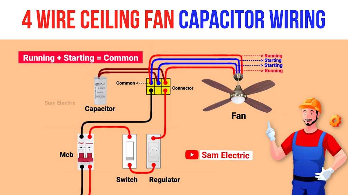 4 wire ceiling fan wiring diagram with light