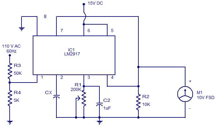 simple frequency meter circuit diagram