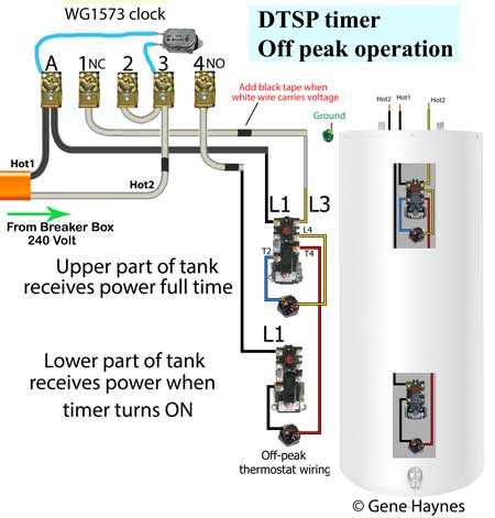wiring electric water heater diagram