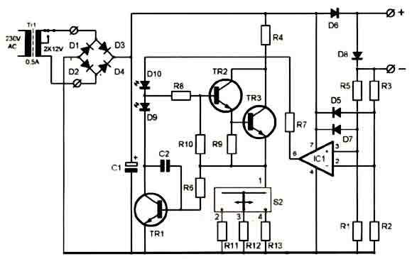 18v battery charger circuit diagram