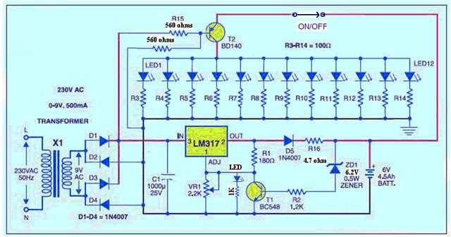 running light circuit diagram