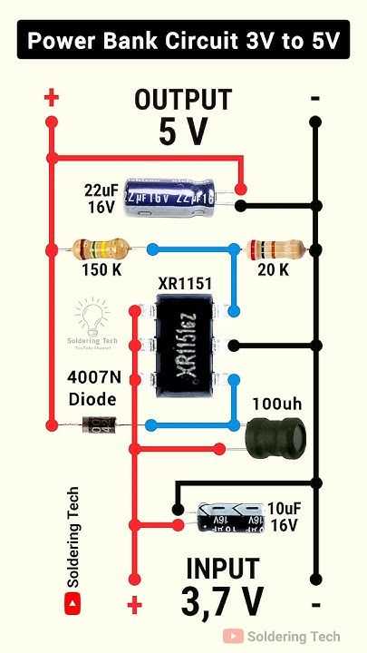 diy power bank circuit diagram