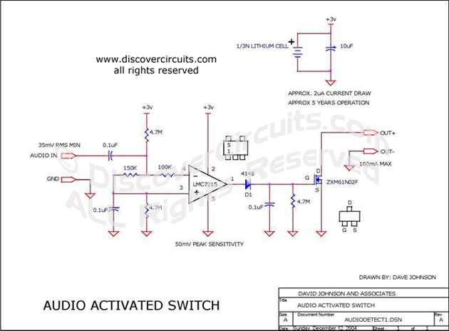 voice activated switch circuit diagram