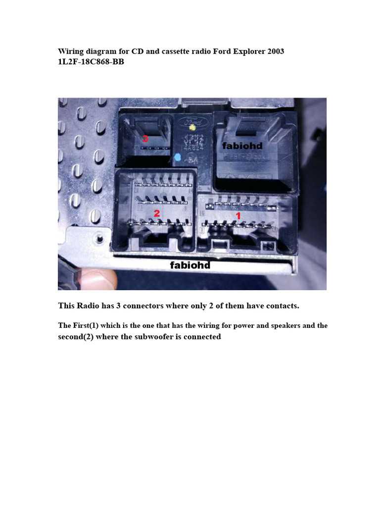 2001 ford explorer radio wiring diagram
