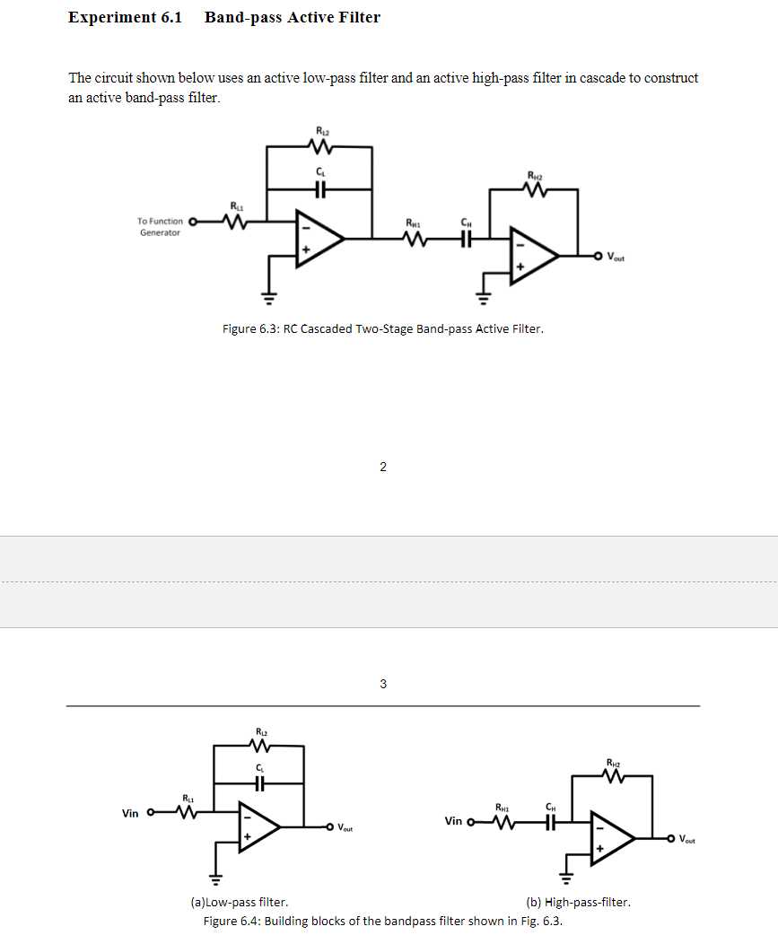 active band pass filter circuit diagram