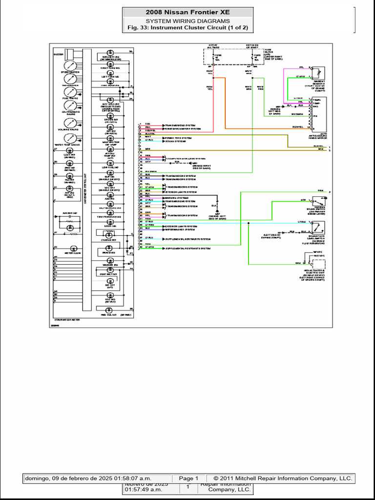 2016 nissan frontier wiring diagram