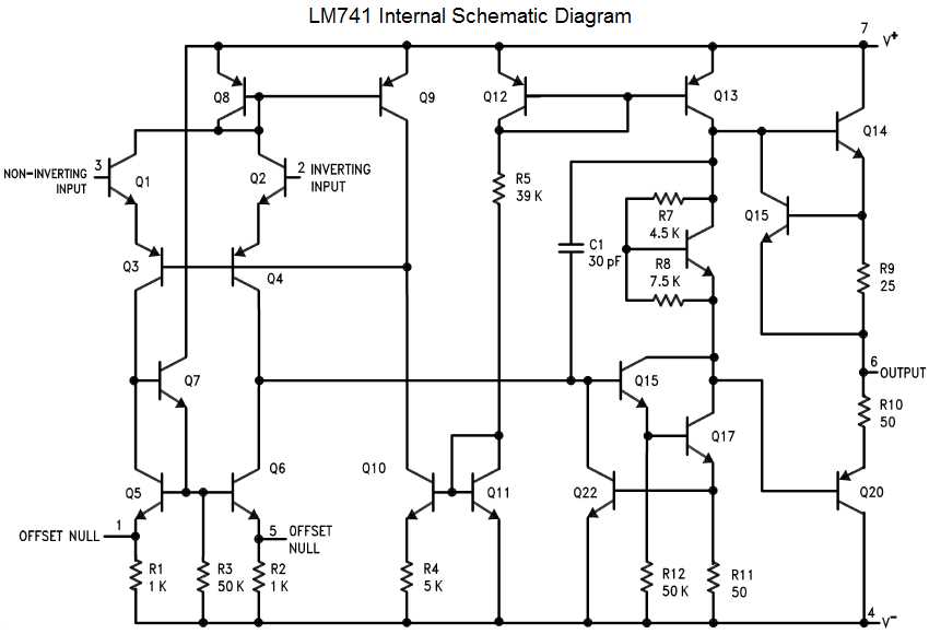 op amp schematic diagram transistor
