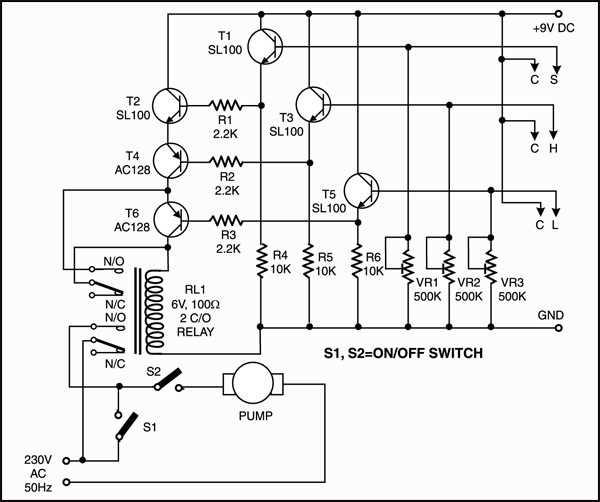 wireless water level controller circuit diagram