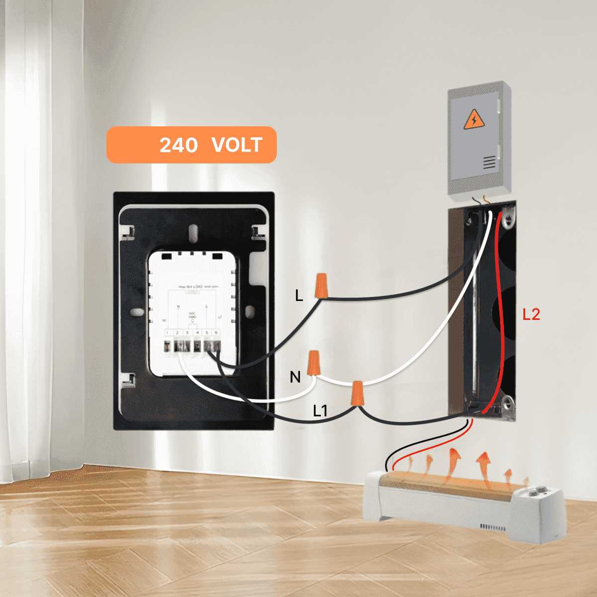 wiring diagram for 2 wire thermostat