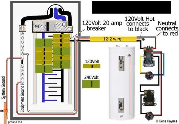 wiring diagram for electric water heater
