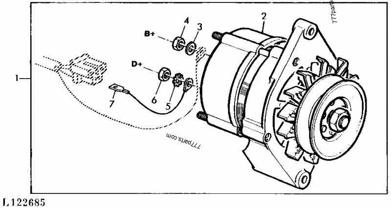 wiring diagram for tractor alternator
