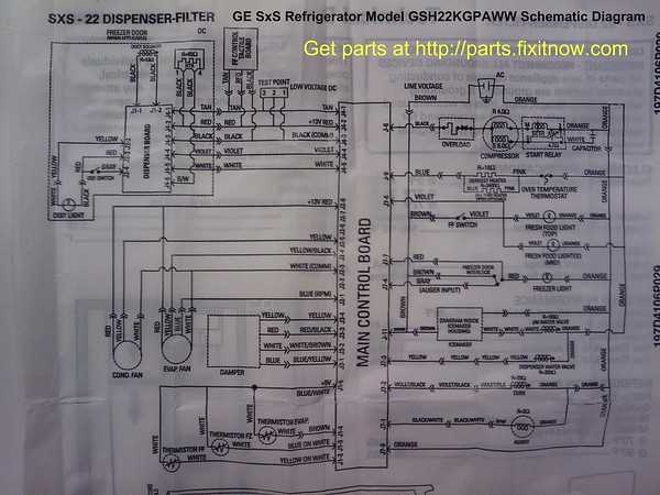 wiring diagram of a refrigerator