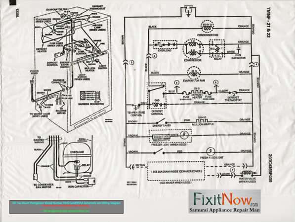 wiring diagram of a refrigerator