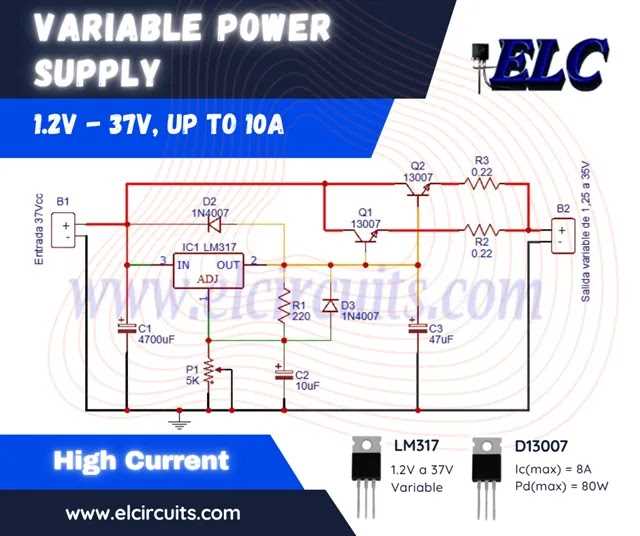 18v dc power supply circuit diagram