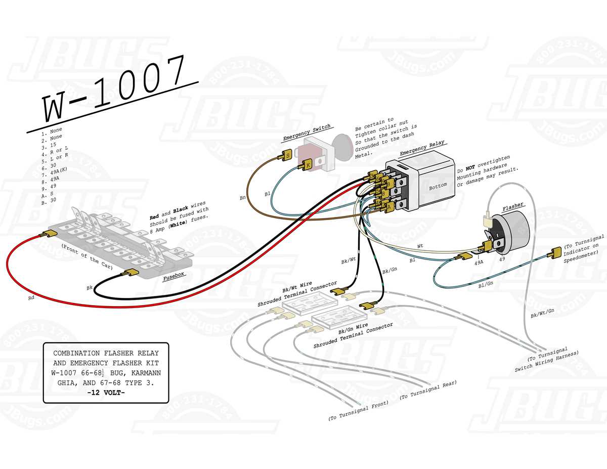1964 vw bug wiring diagram